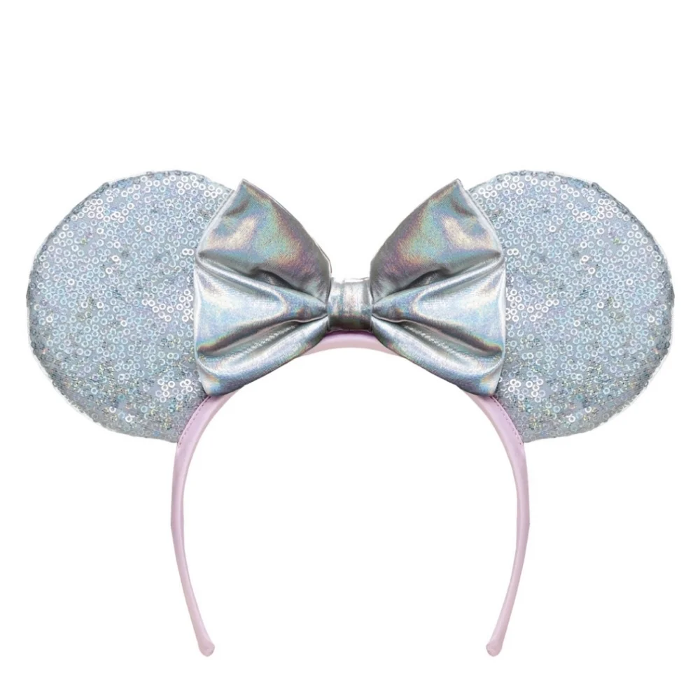 NEW Disney Minnie Mouse Ears Headband,  Platinum, NWOT